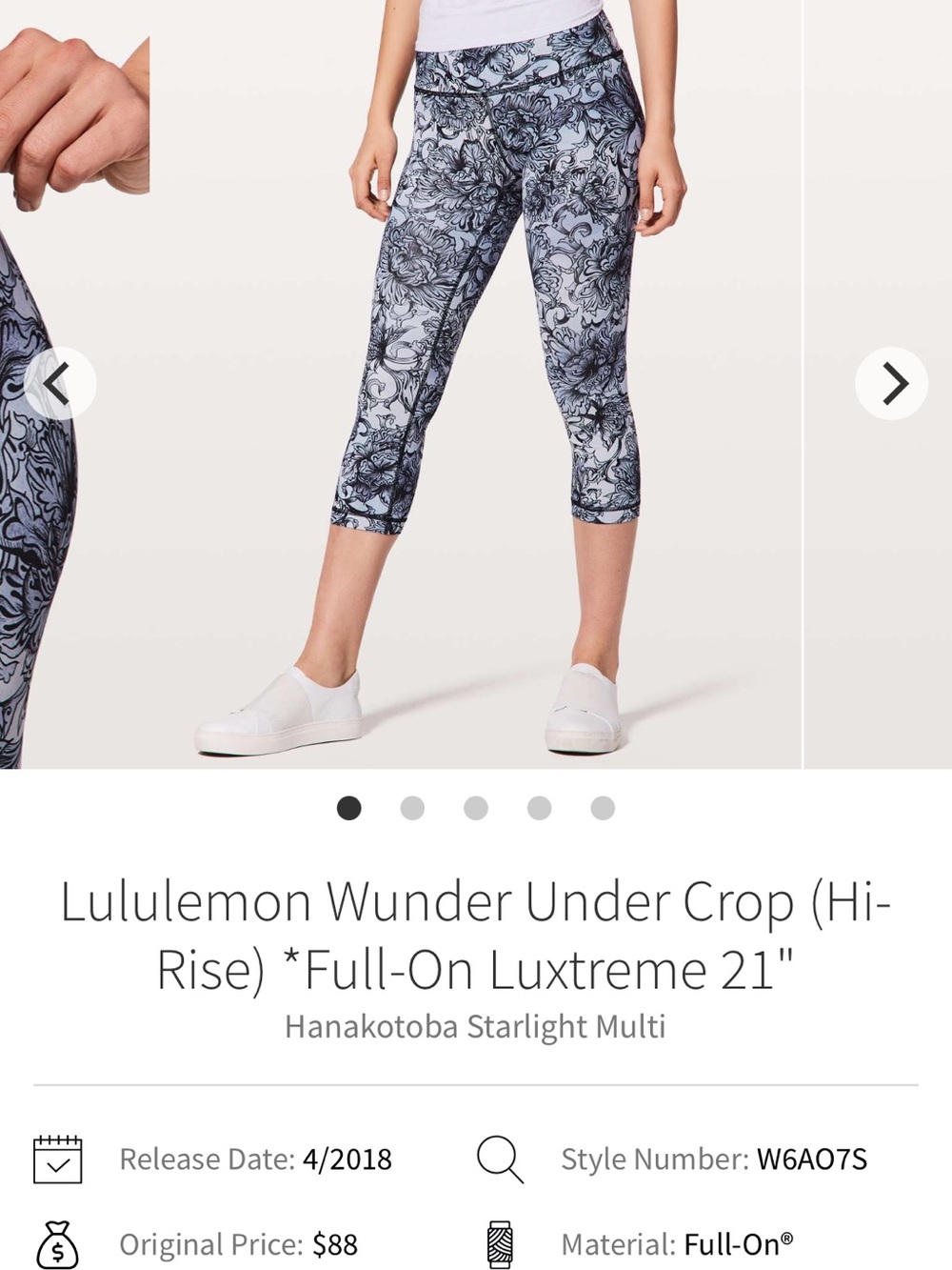 Lululemon Wunder Under High-Rise *Full on Luxtreme Crop 21”